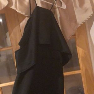 Black Long Ruffle Dress